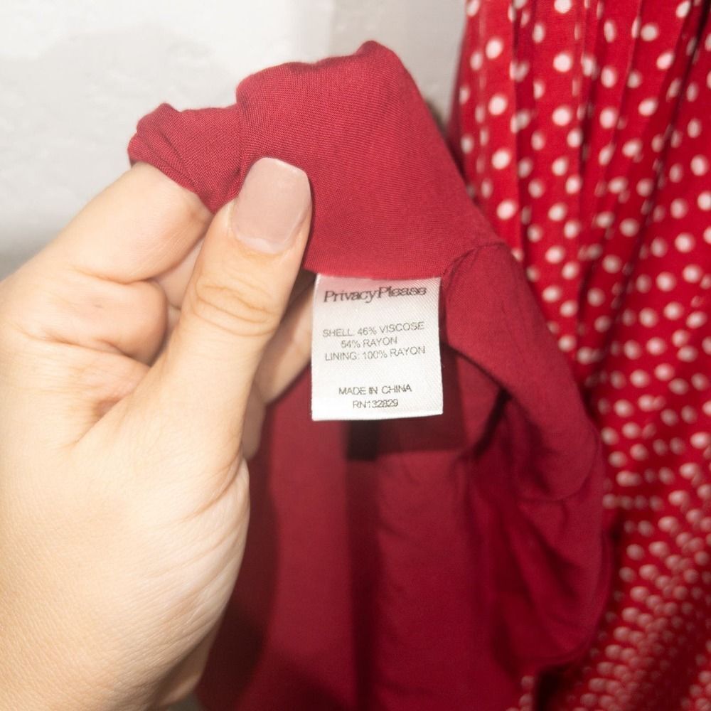 Privacy Please Acme Cherry‎ Polka Dot Wrap Maxi Dress Size Medium - Picture 3 of 9